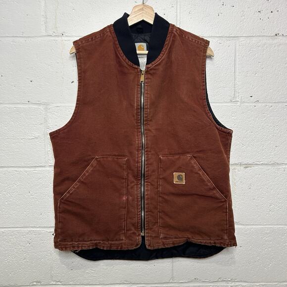 Carhartt Other - Vintage Carhartt Arctic Quilt-Lined Vest “Clay Red” V02 CLY
